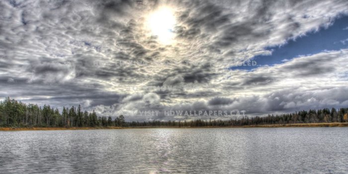1920x1080 beautiful lake and sky in gray hdr overcast