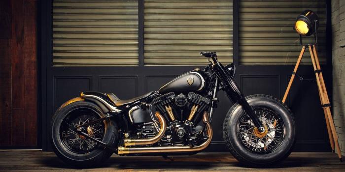 1920x1200 Wallpaper of Custom, Motorcycle, Motorcycle, Vehicle, Black