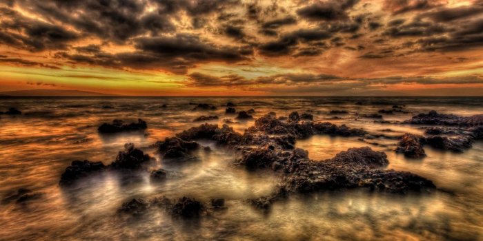 1366x768 Beaches: Kind Indian Summer Beautiful Overcast Clouds Colors