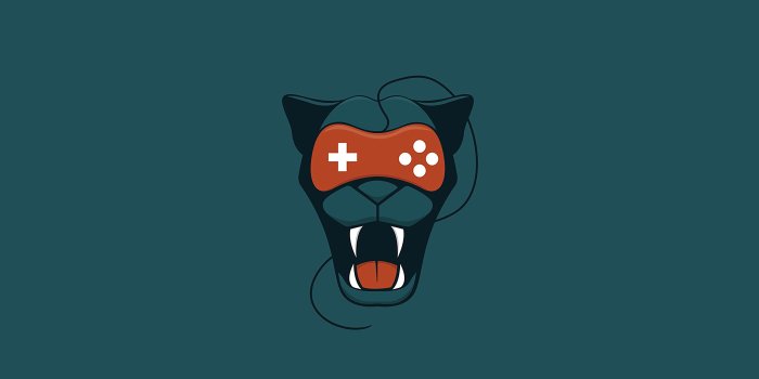 3618x2380 wallpaper puma, joystick, grin, art, minimalism HD : Widescreen