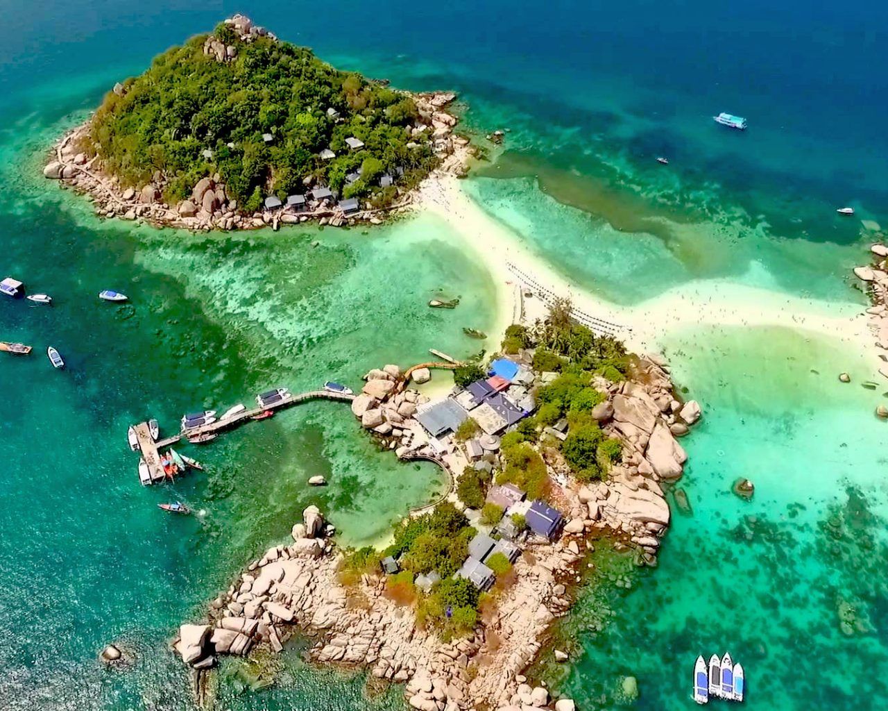 1280x1024 Koh Tao Island Thailand View From The Air Desktop Hd Wallpaper