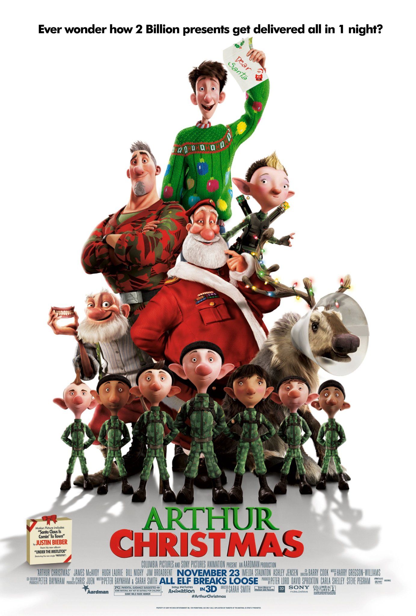 1383x2048 Arthur Christmas (2011) - IMDb