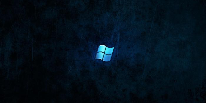 2560x1600 Wallpaper Blue Microsoft Windows logo on blue black background » On