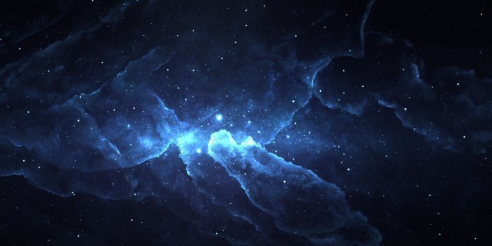 1672x700 Space stars digital art space art nebula wallpaper | 3440x1440
