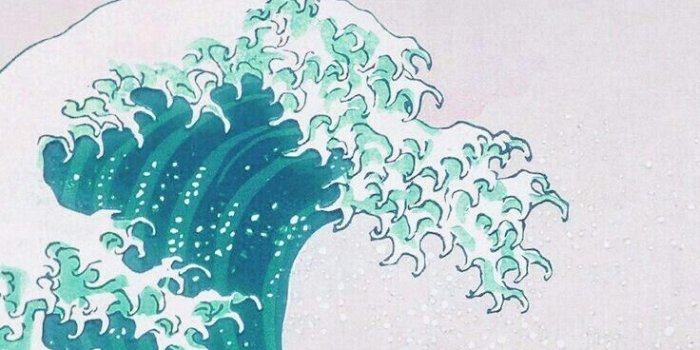 736x1308 wave art | That Aqua Chakra in 2019 | Waves wallpaper, Aesthetic