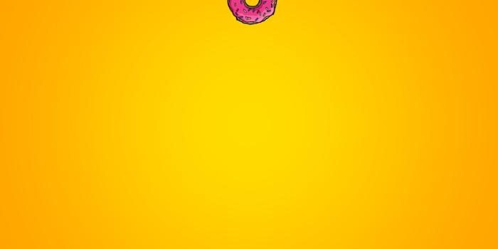 2048x2048 Simpsons Yellow with Donut | Beautiful Retina iPad Wallpapers