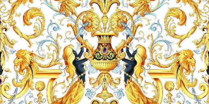 864x1024 Ilian Rachov for Versace. Baroque Marmaids.Pattern design created in
