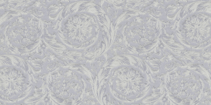 1000x1000 Versace Barocco Metallic Silver Foil Floral Swirls Wallpaper 36692-4