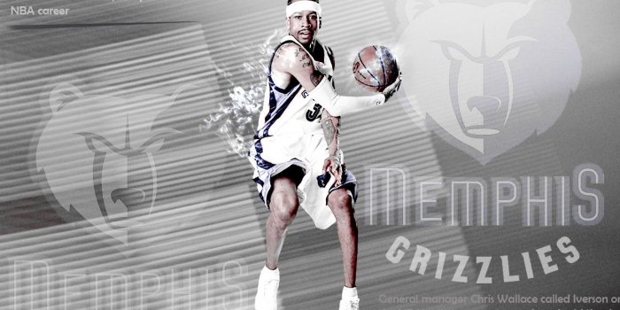1280x1024 Allen Iverson Grizzlies Wallpaper - Ai Memphis Grizzlies Nba