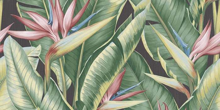 1473x1500 Kenneth James PS40201 Arcadia Pink Banana Leaf Wallpaper, 2 Piece