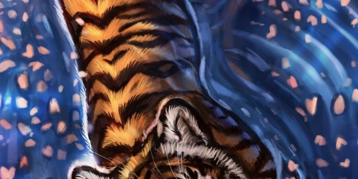 1080x1920 Download wallpaper 1080x1920 tiger, cub, art, cute, sight samsung