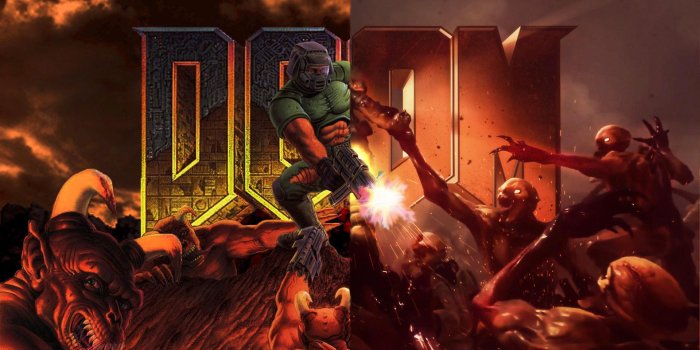 1920x1080 I Mixed the Classic Doom Wallpaper with the New One! : Doom