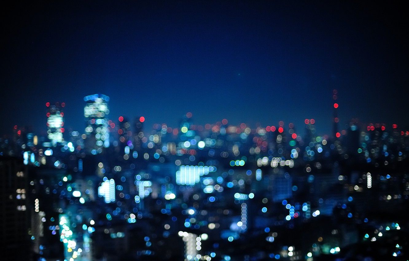 1332x850 Wallpaper night, the city, lights, photo, Wallpaper, Japan, Tokyo