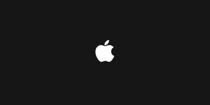 1280x800 Apple, Darkness, Monochrome, Design, Logo Wallpaper for Lenovo Tab 4