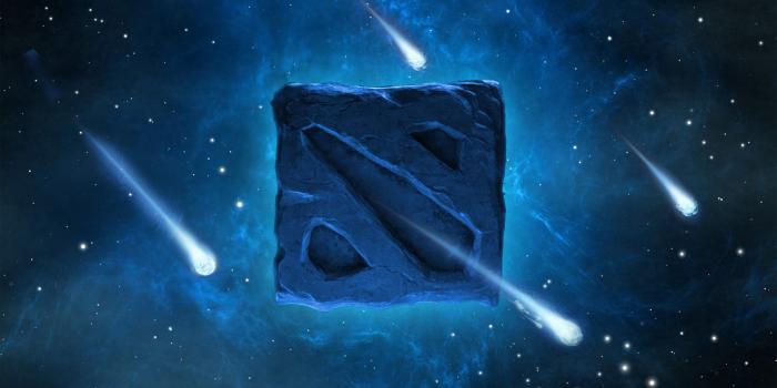 2048x1148 Download wallpaper 2048x1148 dota 2, galaxy, style, logo hd background