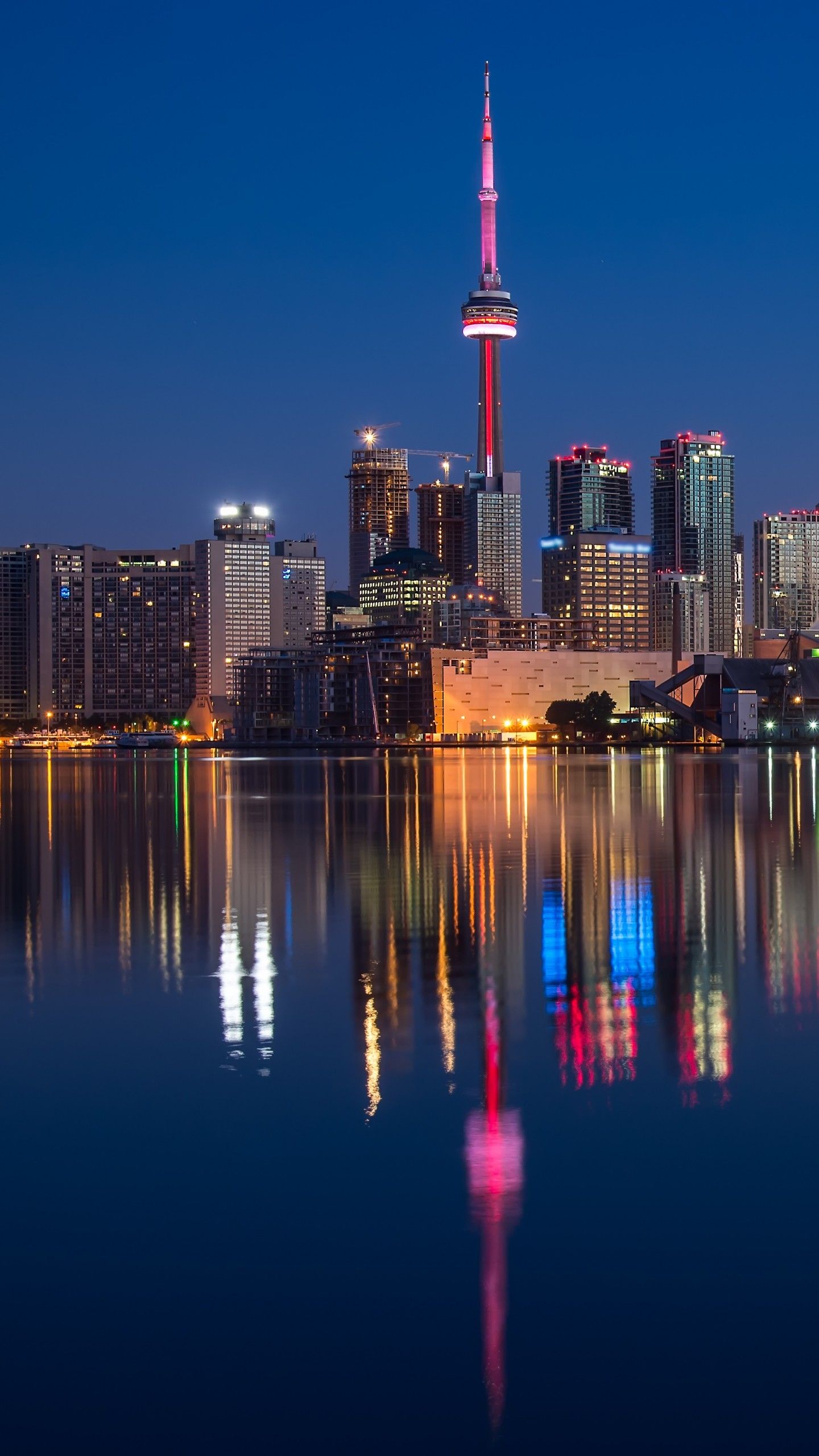 1440x2560 Wallpaper Toronto, Skyline, Cityscape, Skyscrapers, Downtown, Island