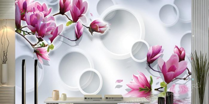 1018x855 Custom any size New Custom 3D Beautiful Magnolia mural 3d wallpaper 3d wall  papers for tv backdrop
