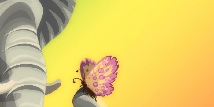 720x1280 Download 720x1280 Elephant And Butterfly, Digital Art Wallpapers for