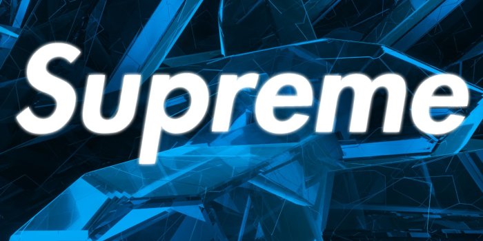 1920x1080 Black and white printed textile, supreme, crystal , white, blue HD