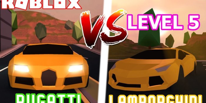 1280x720 CAN LAMBORGHINI BEAT THE BUGATTI IN JAILBREAK?! Roblox Jailbreak Engine  update- car comparison!