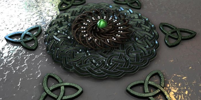 1600x900 ABSTRACT CELTIC KNOT CIRCULAR ISLAND WALLPAPER ( Desktop Background