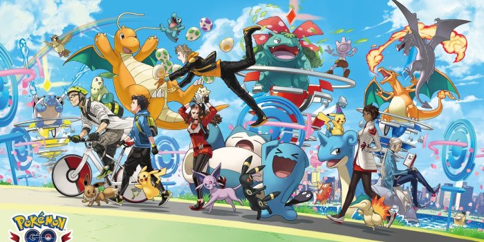 2048x1193 Pokemon Go wallpaper, Pokemon Go, video games, Pikachu, Pokémon HD