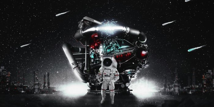 1280x720 Wallpaper Astronaut, Darkness, Meteors, Black, HD, Space, #13399