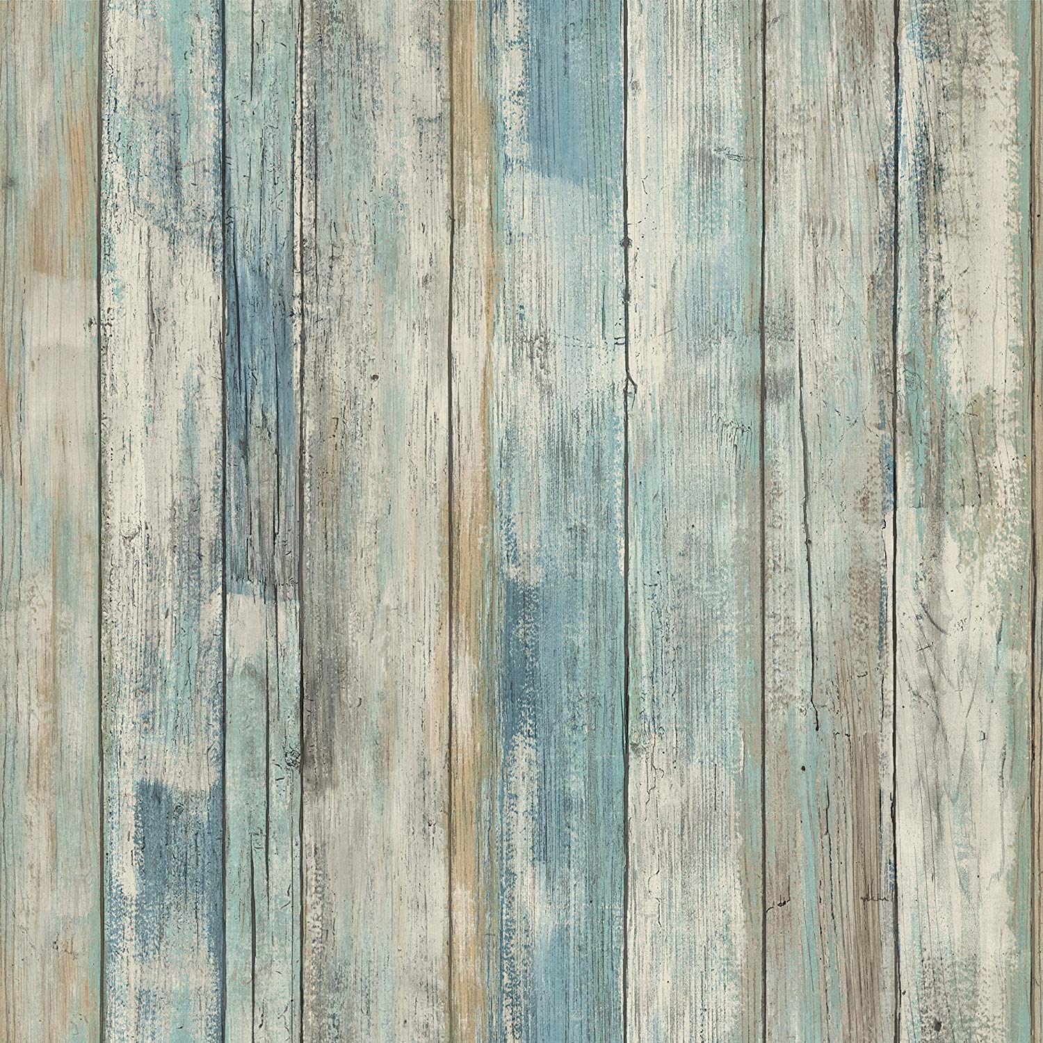 1500x1500 RoomMates Blue Distressed Wood Peel and Stick Wallpaper