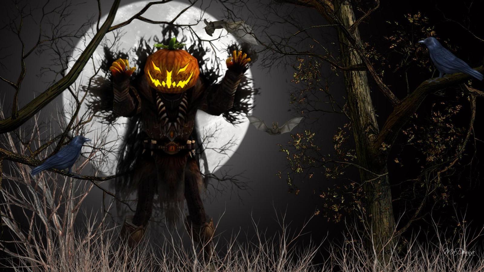 1920x1080 Pumpkin Monster Halloween HD desktop wallpaper : Widescreen : High