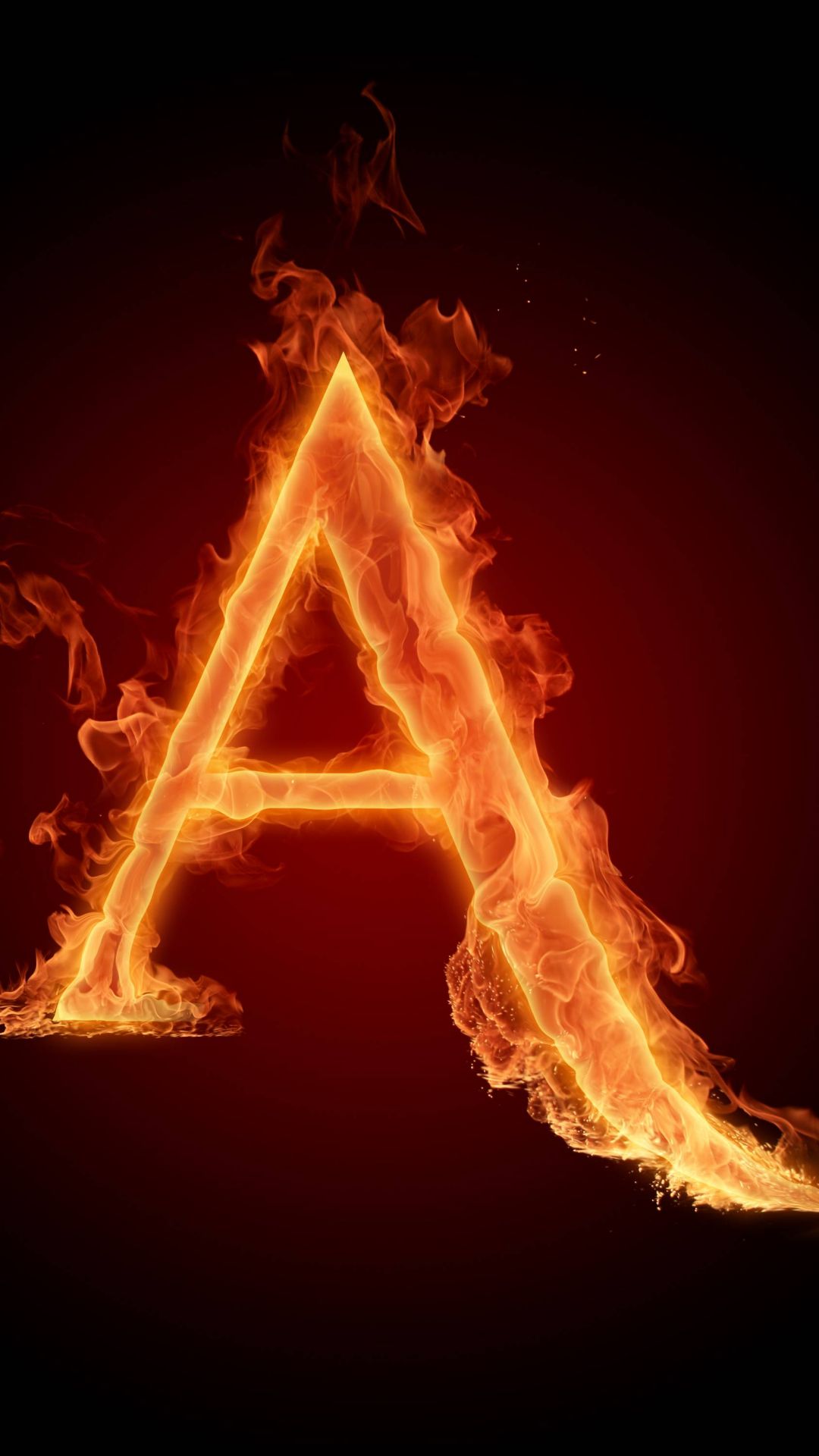 1080x1920 A Name Fire Wallpaper