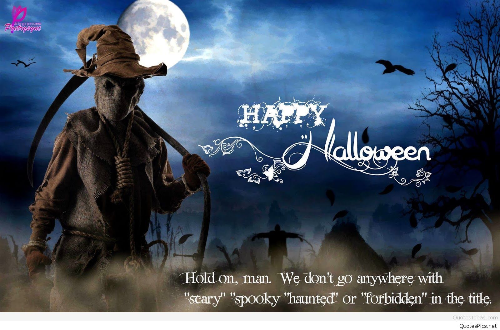 1600x1057 Scary-Halloween-haunted-monster-quote-wallpaper | EntertainmentMesh