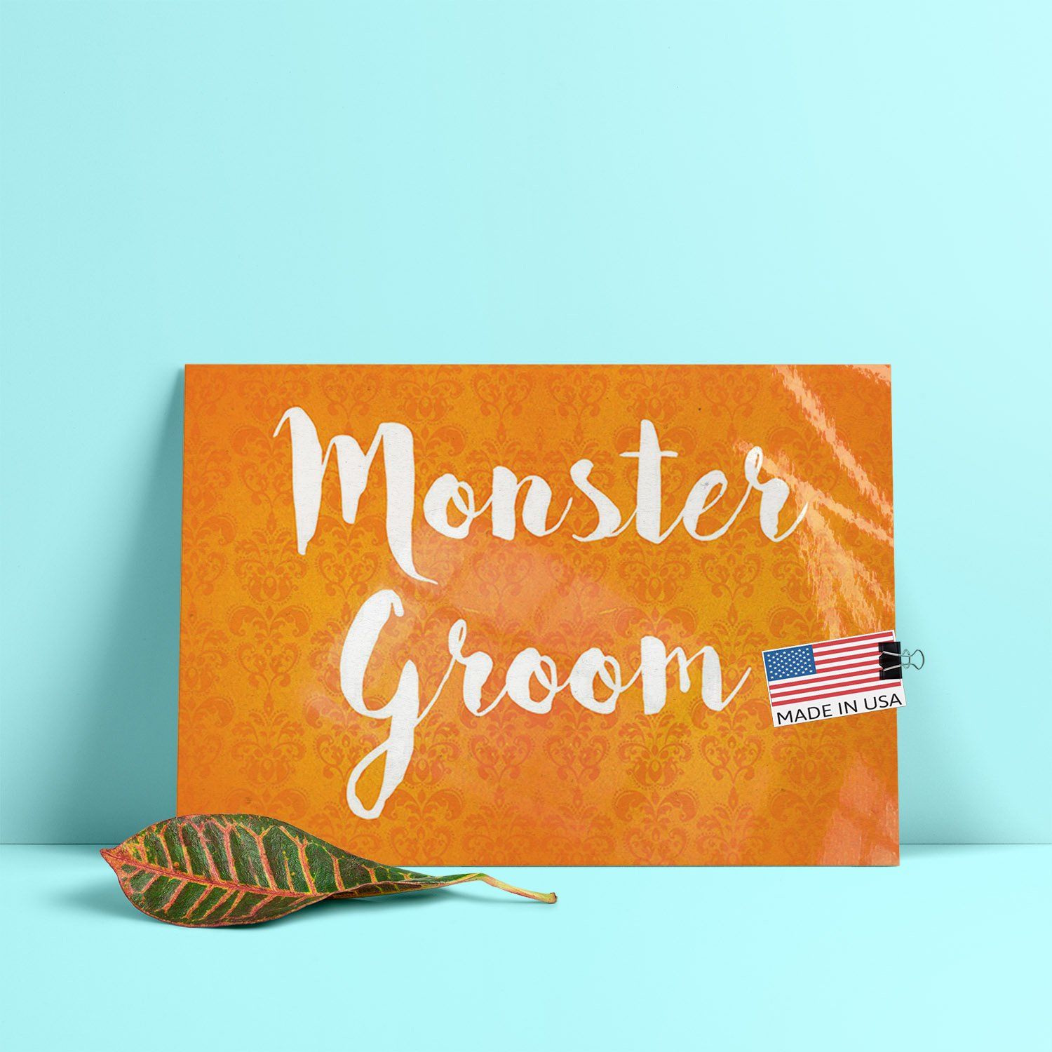 1500x1500 Amazon.com: NEONBLOND Large Poster Monster Groom Halloween Orange