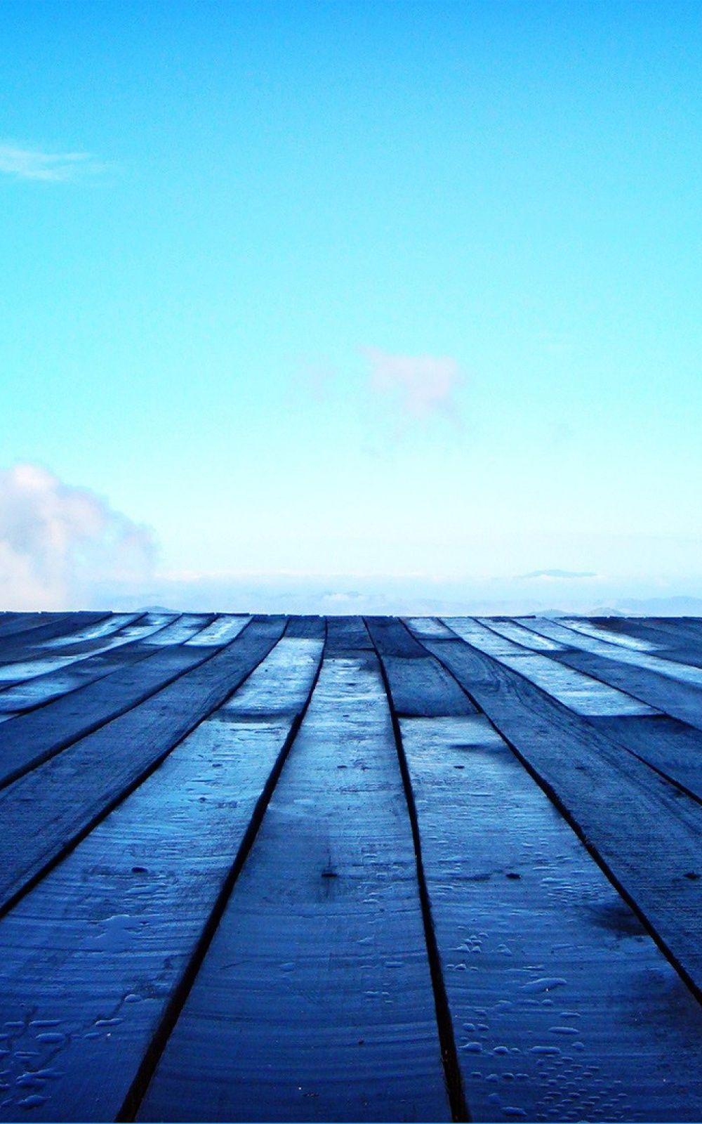 1000x1600 Blue Wood Deck Lockscreen Android Wallpaper free download