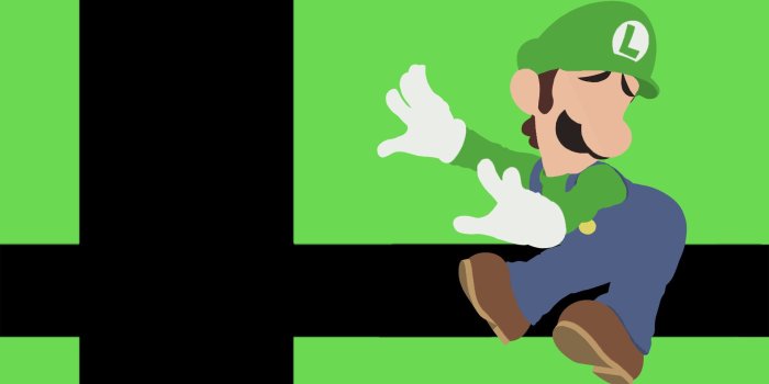 1920x1080 ArtStation - Super Smash Bros Ultimate Wallpaper - Luigi Minimalist