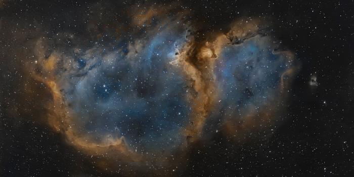 3086x2125 Blue and orange galaxy HD wallpaper | Wallpaper Flare