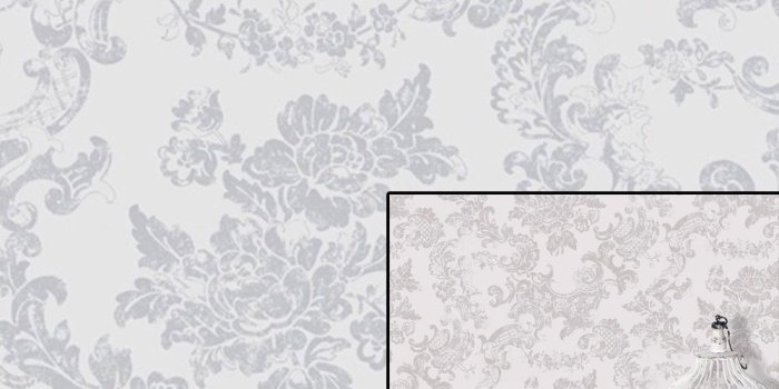 1000x1000 Crown Dove Grey Vintage Lace Floral Lilac Feature Wallpaper Wall