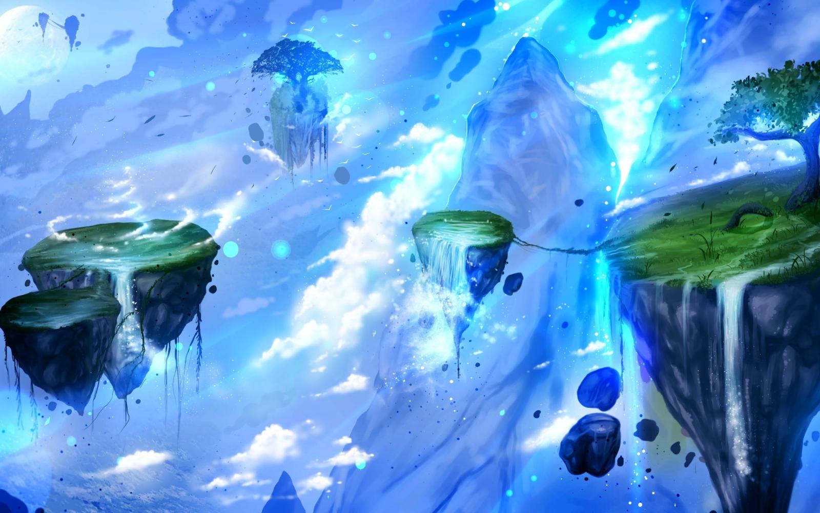2880x1800 Floating island painting, fantasy art, artwork, floating island HD
