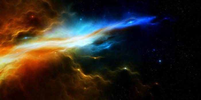 1920x1200 Blue and orange galaxy digital wallpaper, space, space art HD