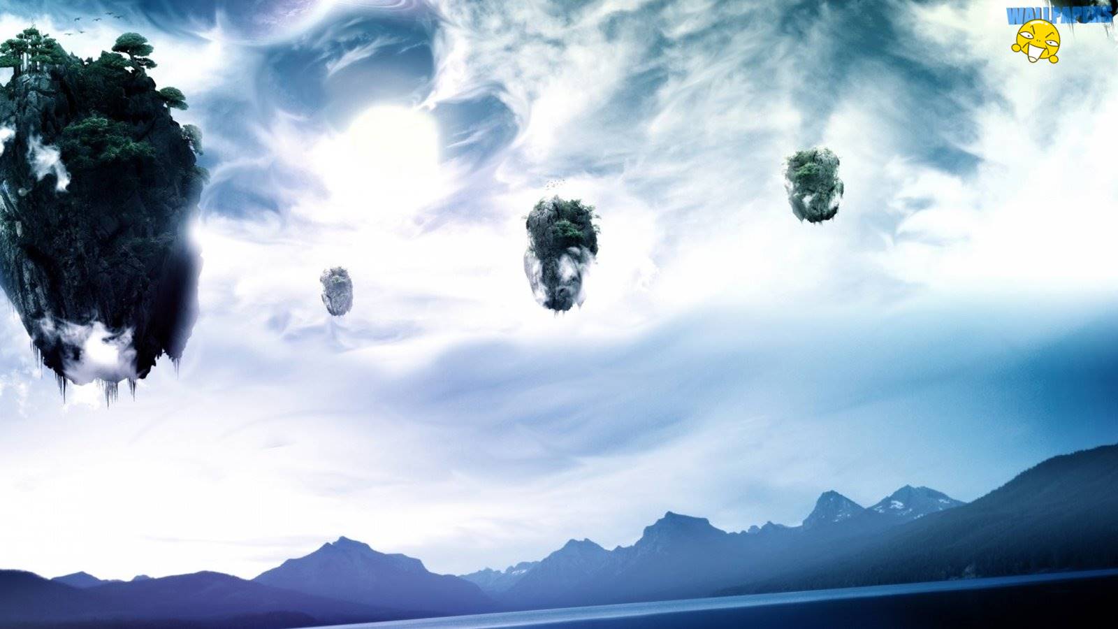 1600x900 Floating islands wallpaper 1600×900 – Creative Design Fullscreen