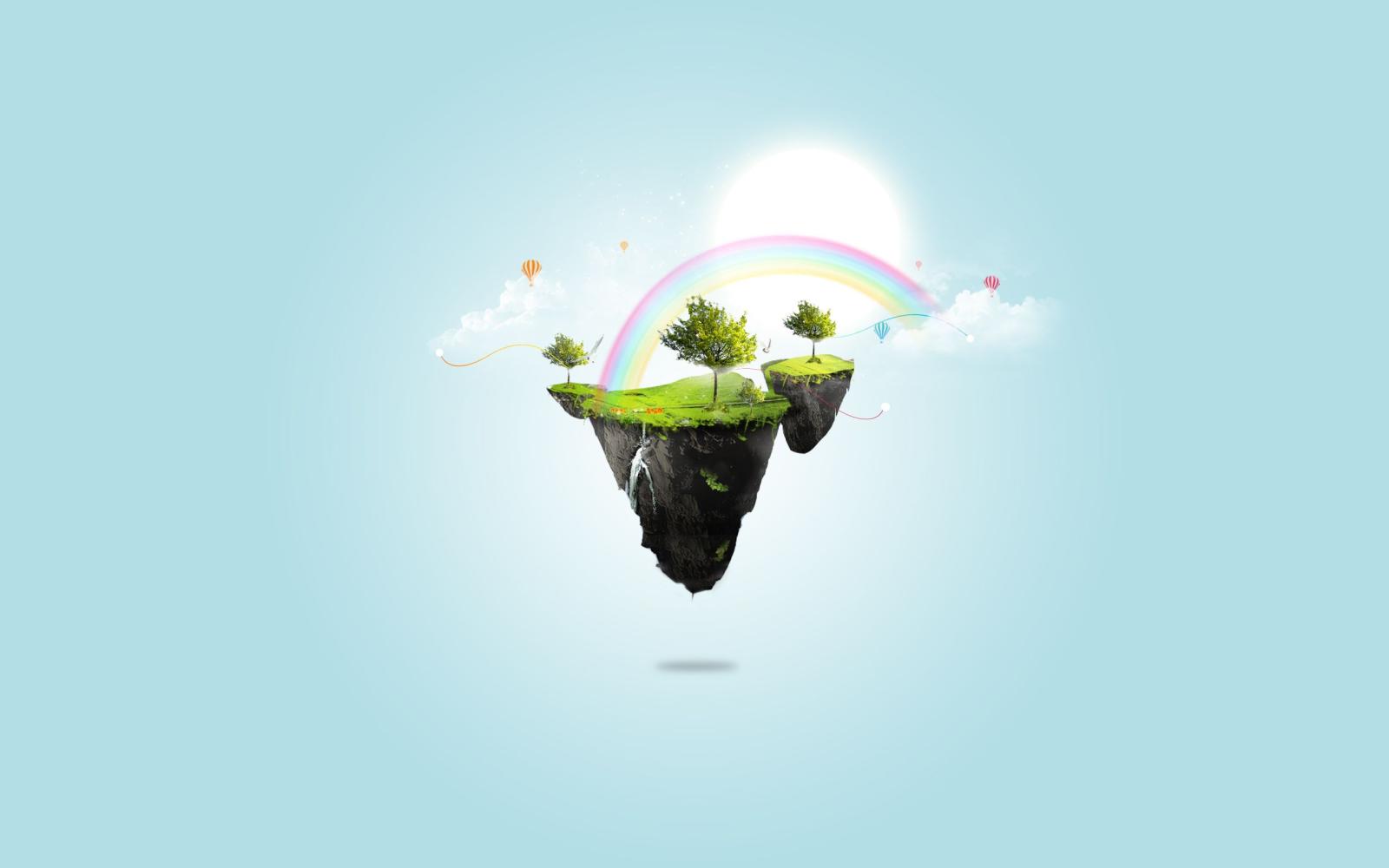2560x1600 Floating Rainbow Island #4137391, 2560x1600 | All For Desktop
