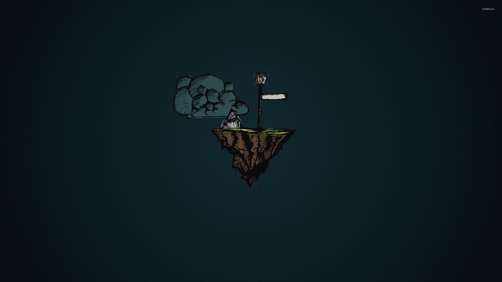 2560x1440 Lamp on the floating island wallpaper - Digital Art wallpapers - #24231