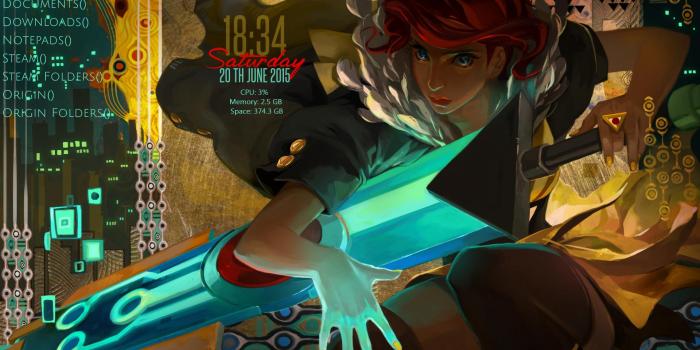 1920x1080 Red & The Transistor : Rainmeter