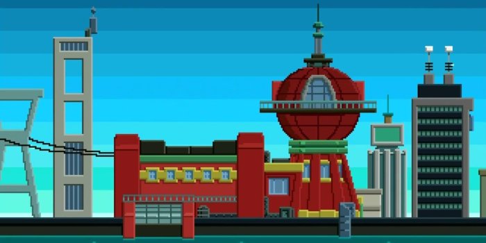 1920x1080 Futurama, Planet Express, 8 bit 4K HD wallpaper | 1920x1080