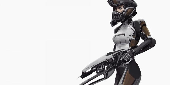 2880x1620 Robot female warrior HD desktop wallpaper : Widescreen : High