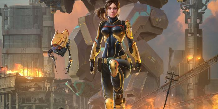 4000x2250 Warrior Fantasy Girl With Robot 4k, HD Fantasy Girls, 4k Wallpapers