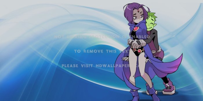 1920x1080 raven & beast boy wallpaper adorable couple