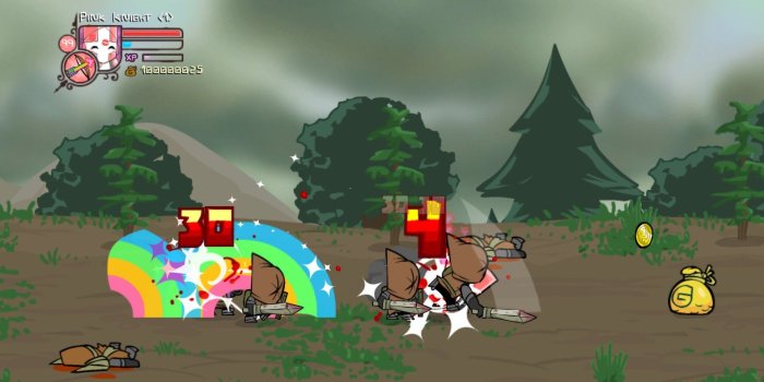 1920x1080 Castle Crashers: Pink Knight Pack (2012) promotional art - MobyGames