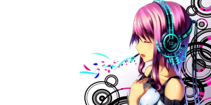 1297x767 Cute Anime Headphone Wallpaper Hd Desktop | Wallpapers Quality