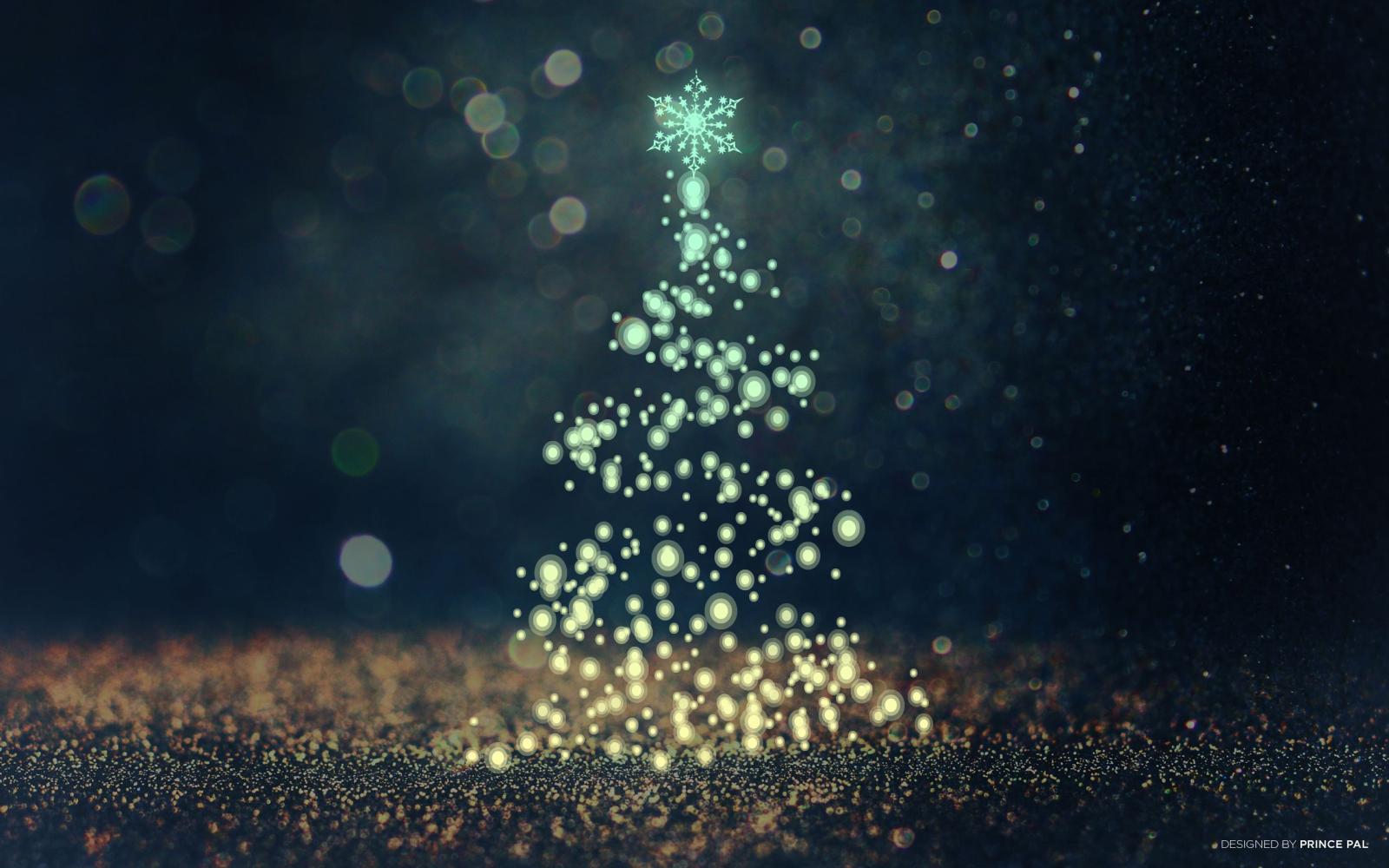 2560x1600 Wallpaper Christmas tree, Sparkles, Bokeh, CGI, HD, Celebrations