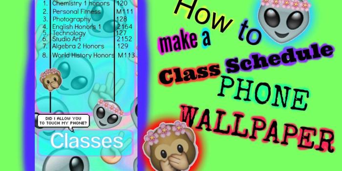 1280x720 BACK TO SCHOOL HACK- Cute Class Schedule Phone Wallpaper
